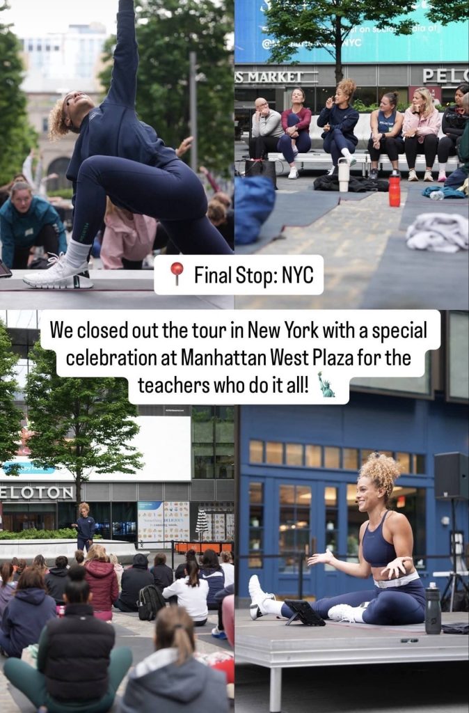 Jess Sims Teacher Appreciation Tour - NYC final stop on tour with Jess leading teachers in movement