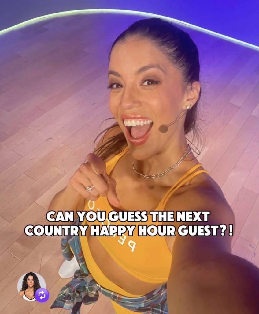 Peloton Country Happy Hour - Hannah's instagram post