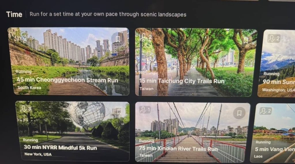 Peloton Entertainment and Scenic - time classes