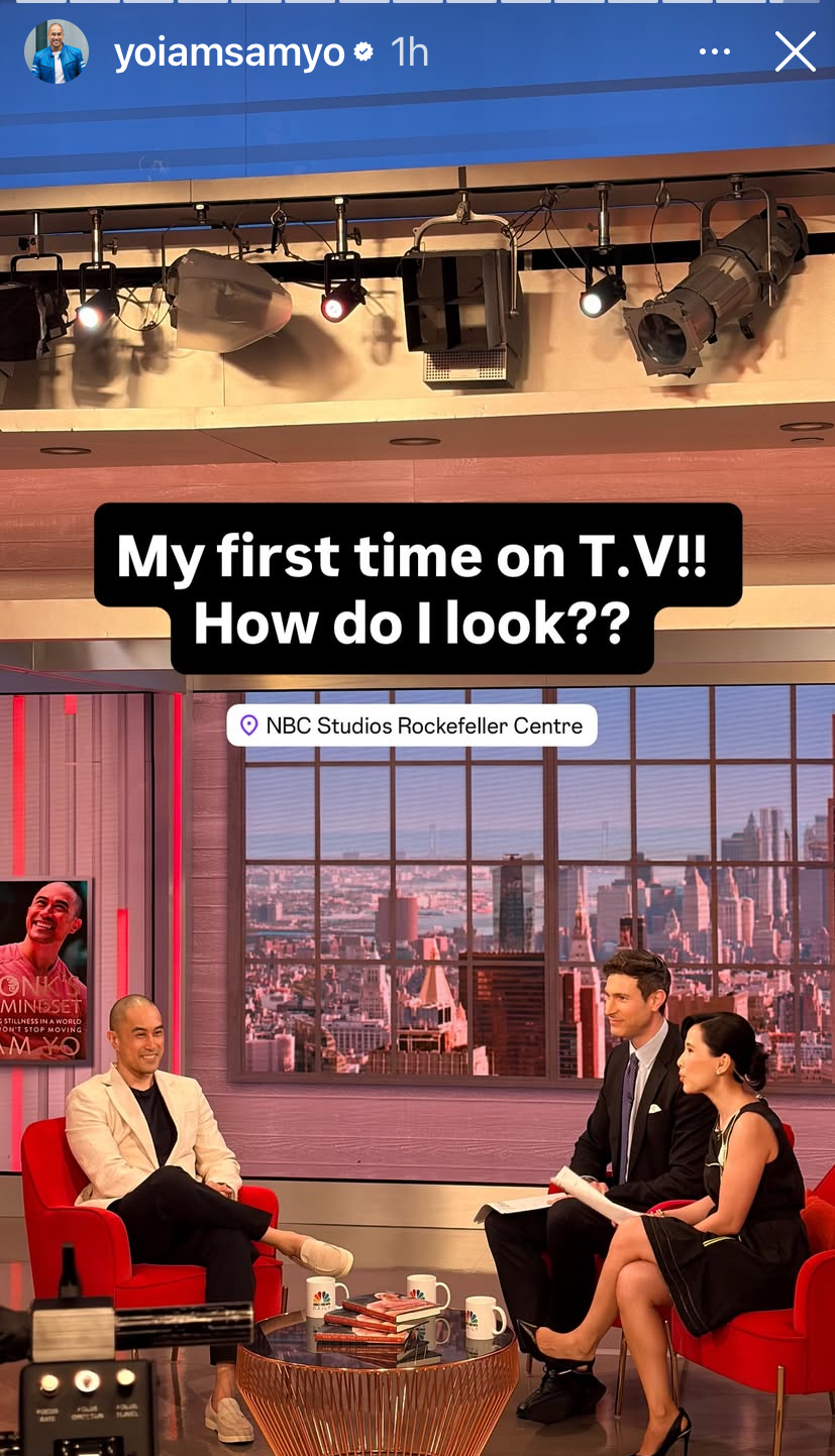 Sam Yo book tour NYC - NBC appearance