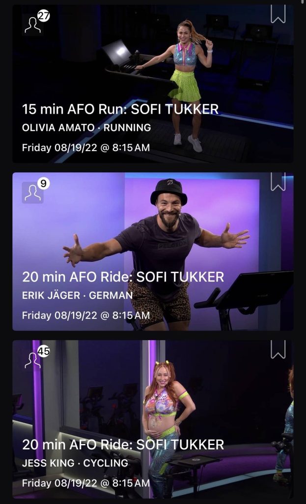 Peloton Strength class - Sofi Tukker AFO classes