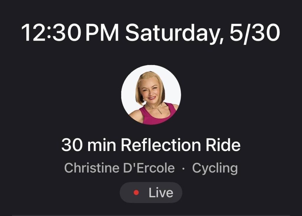 Peloton Reflection Ride- live class