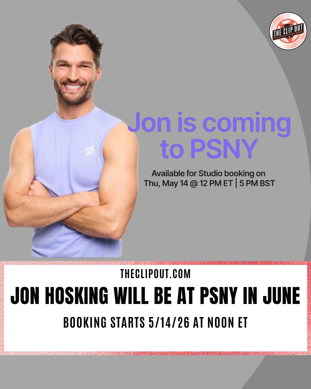 Jon Hosking PSNY announcement for June 2026 studio classes