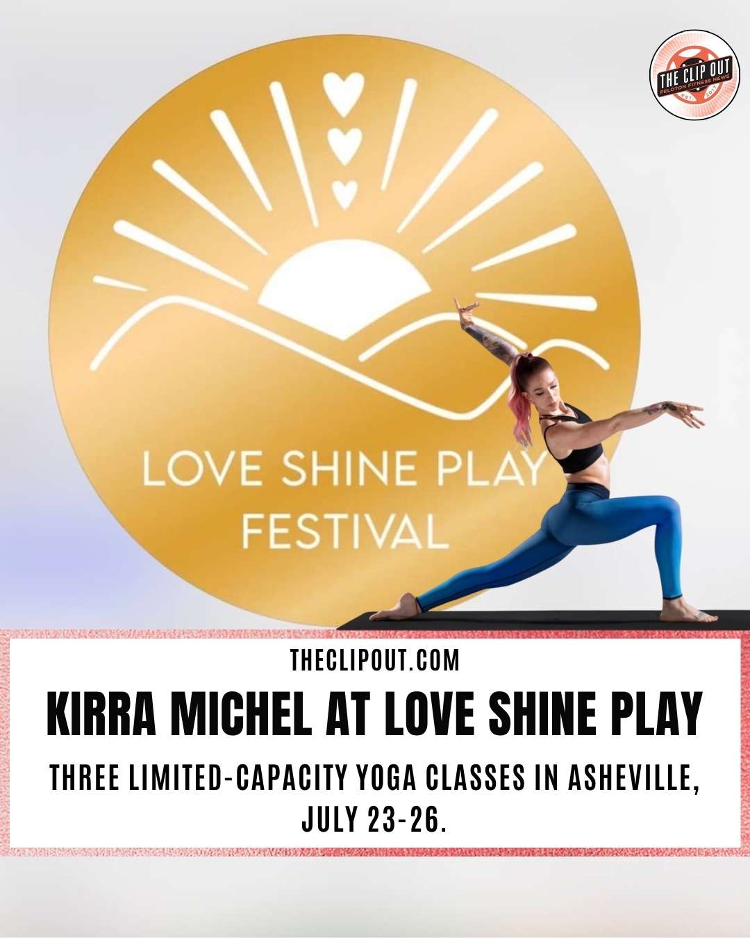 Kirra Michel teaching yoga at Love Shine Play Festival