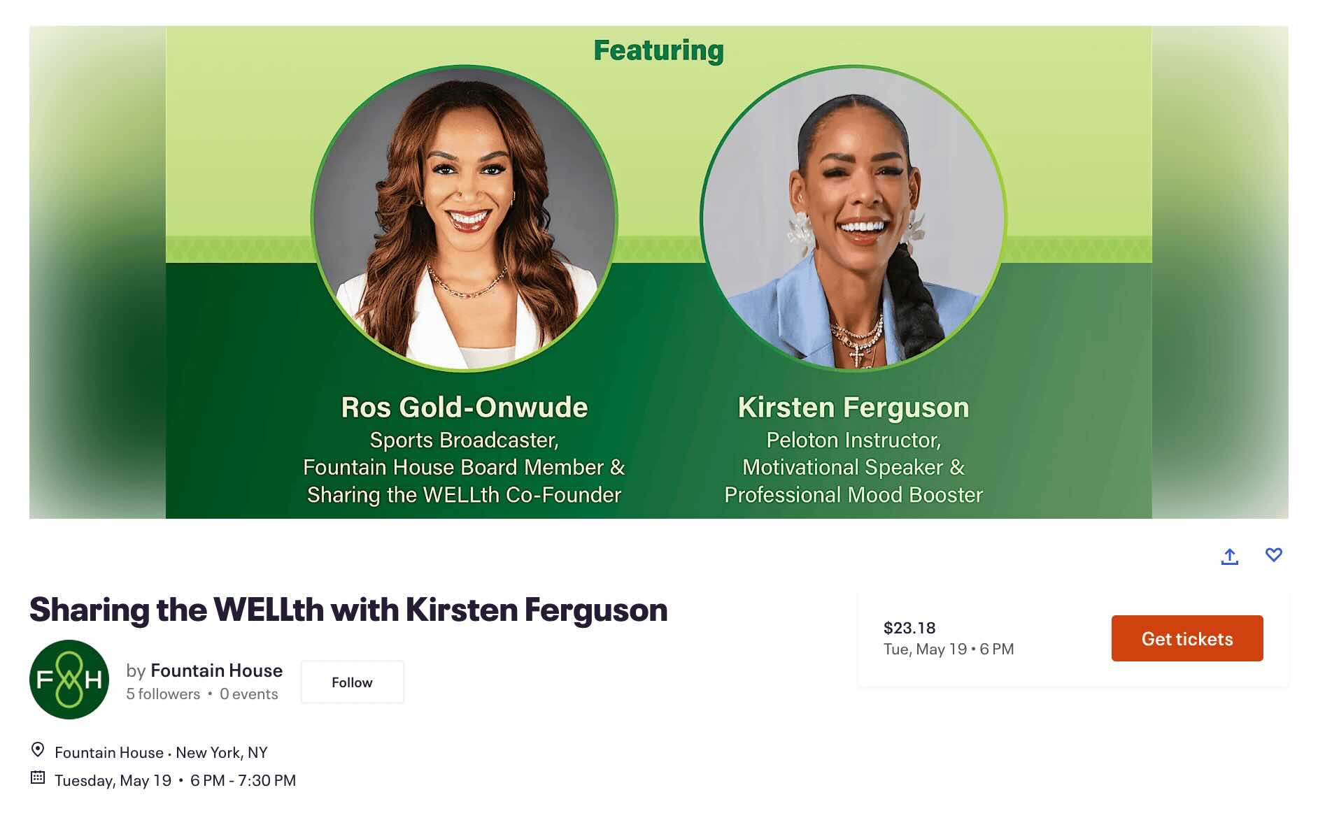 Kirsten Ferguson Share the WELLth event promo