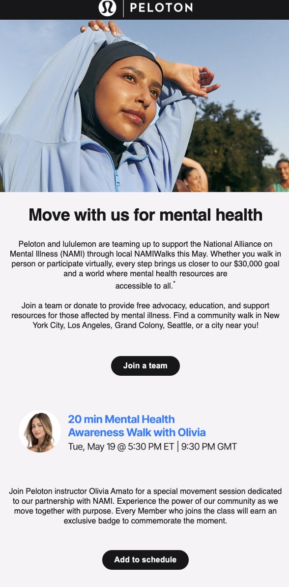 Olivia Amato Mental Health Walk promo with NAMI