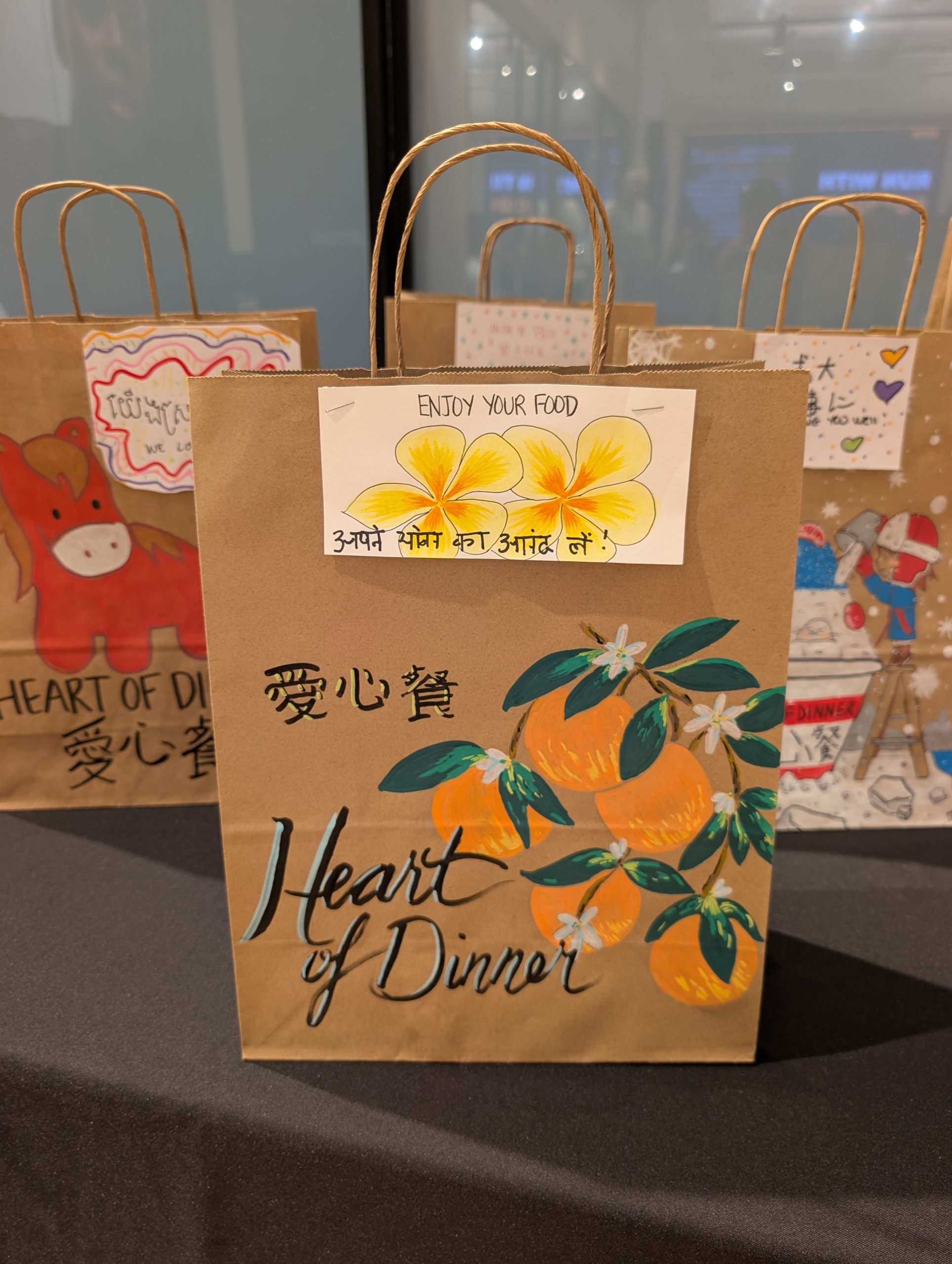 Peloton APIHM Run Club Bags that were made for Heart of Dinner organization