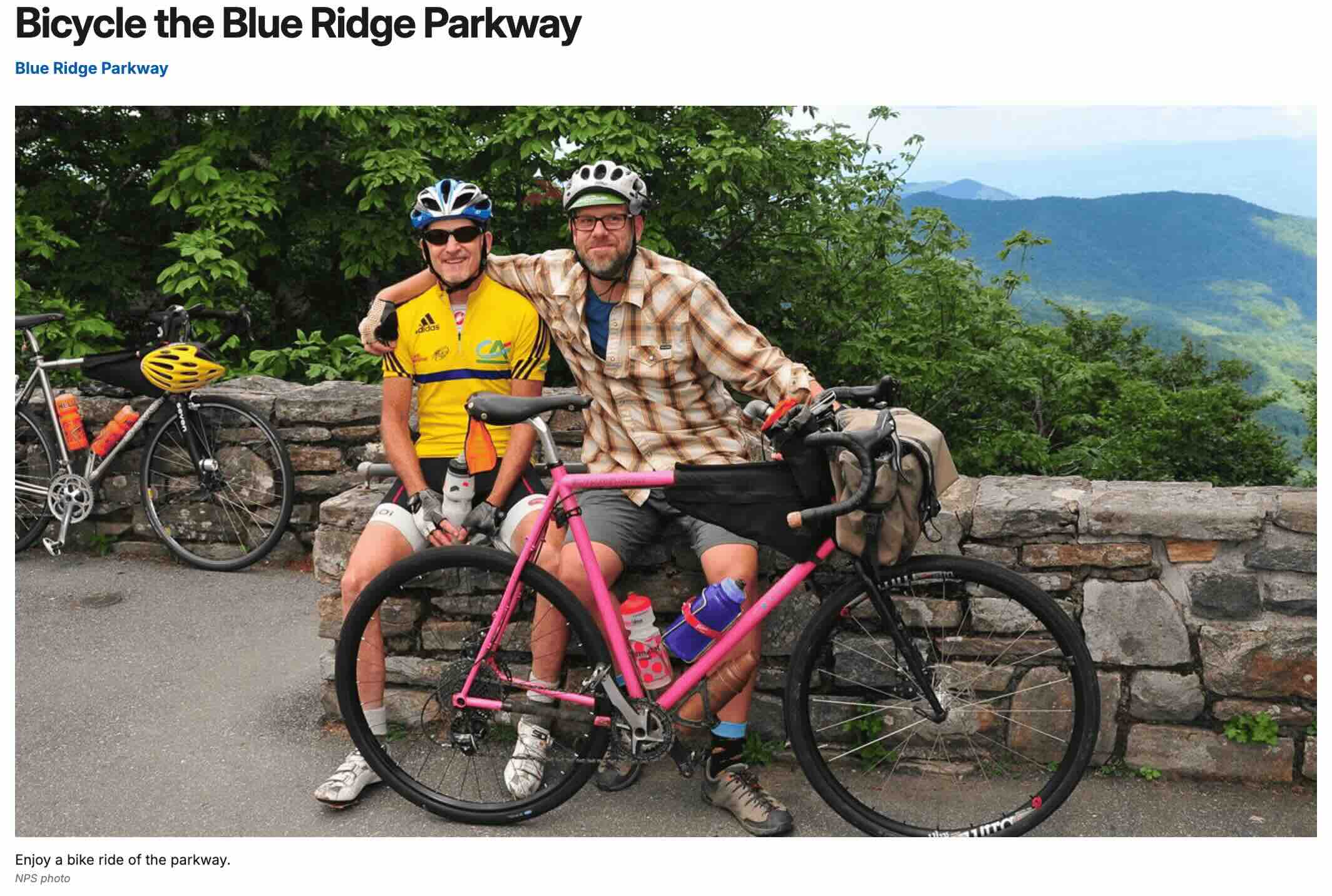 Peloton Real Routes Blue Ridge Parkway NPS