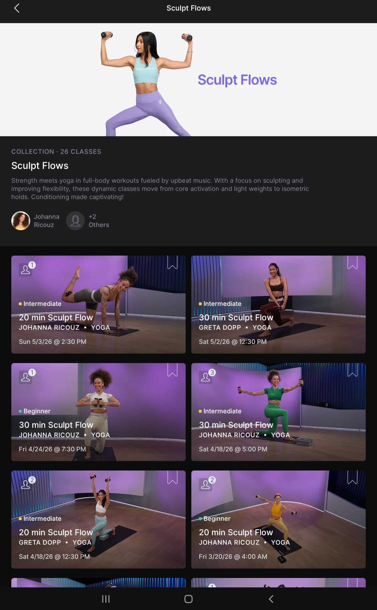 Peloton Sculpt Flow 1