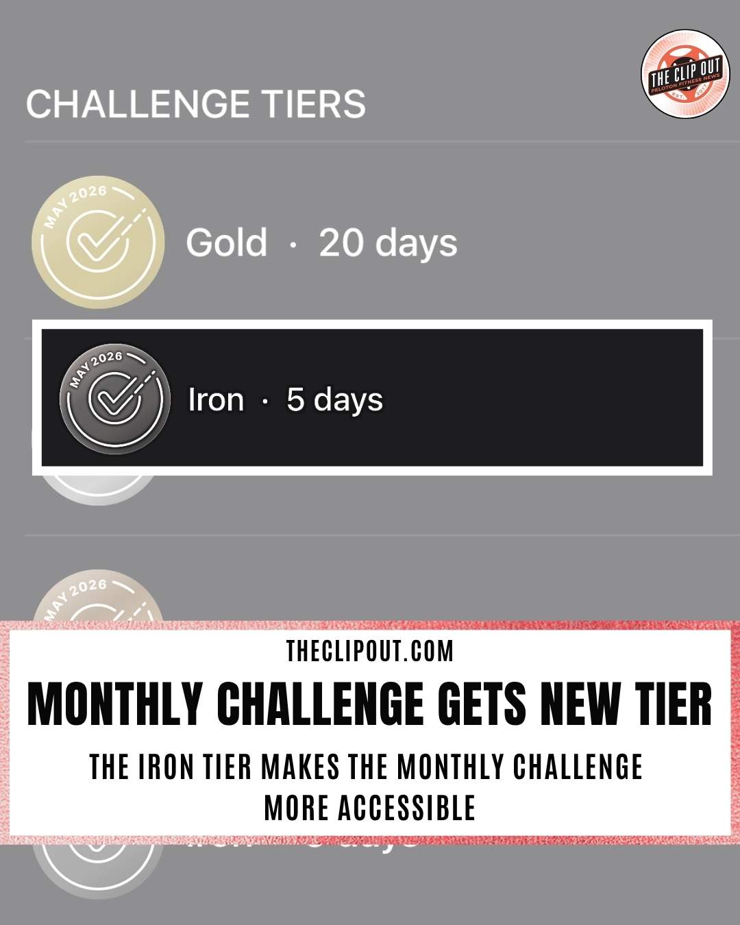Peloton monthly challenge gets new iron tier making it more accessible for people