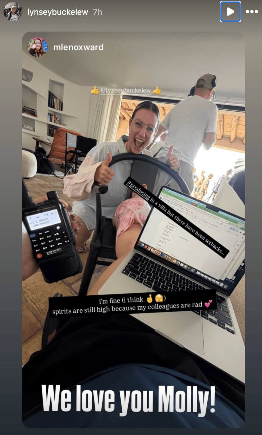 Peloton scenic content production BTS