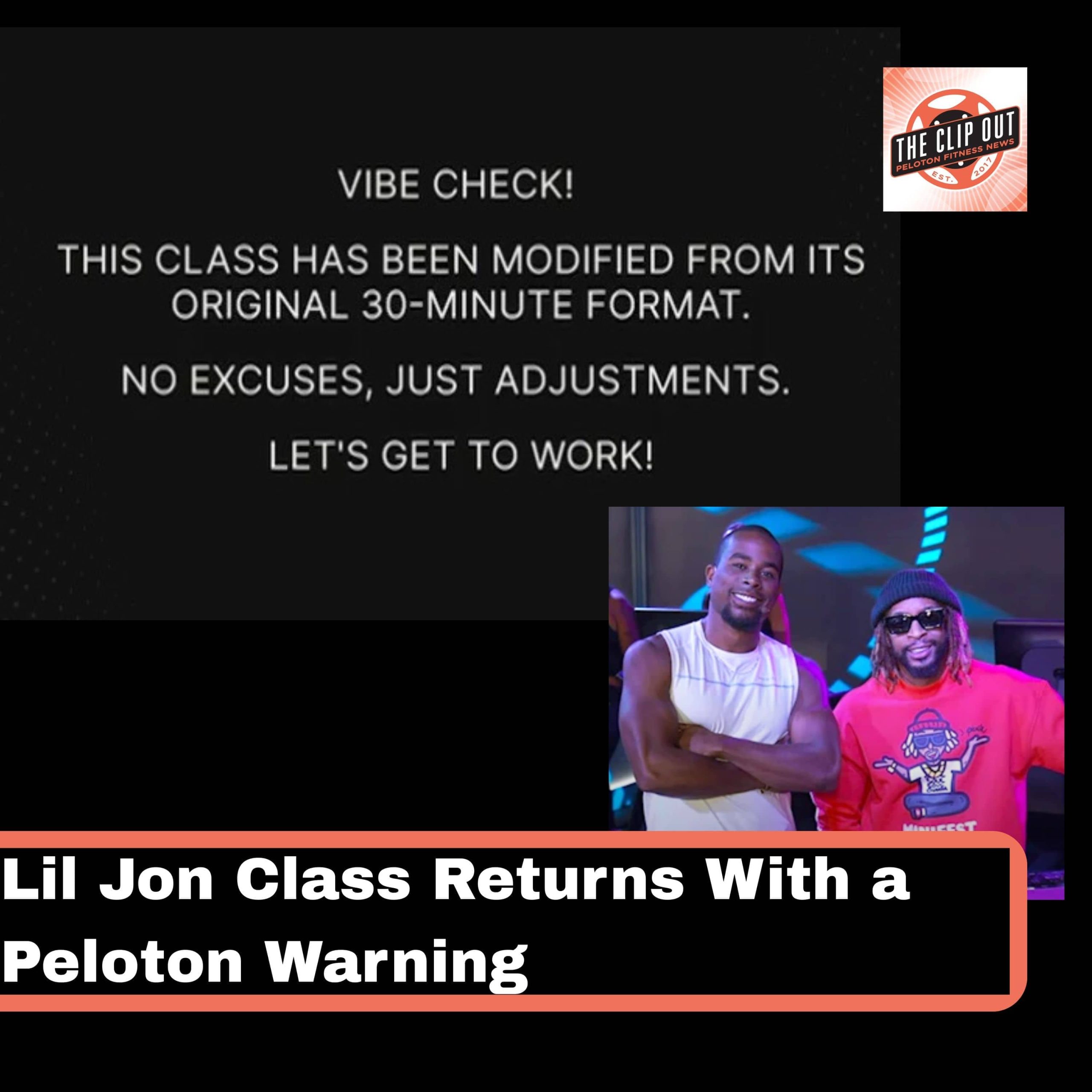 Peloton Lil Jon Class Pulled and returned with Warning