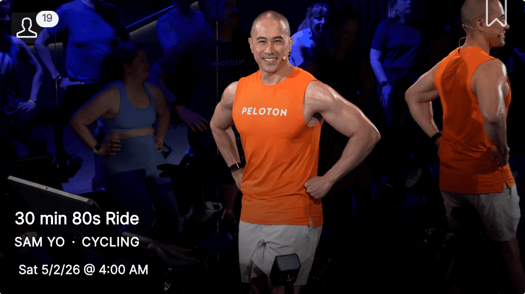 Sam Yo leading the best Peloton classes this week in rides