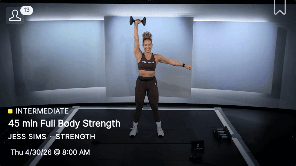 Jess Sims number 2 in this weeks best Peloton classes for strength