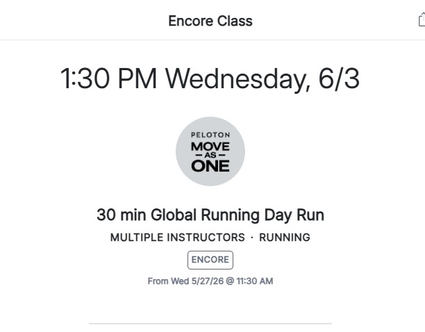 global running day move as one June 3 1:30pm ET