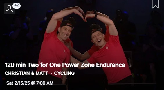 peloton instructor superlatives 2026 matt wilpers christian vande velde 2025 valentines day ride