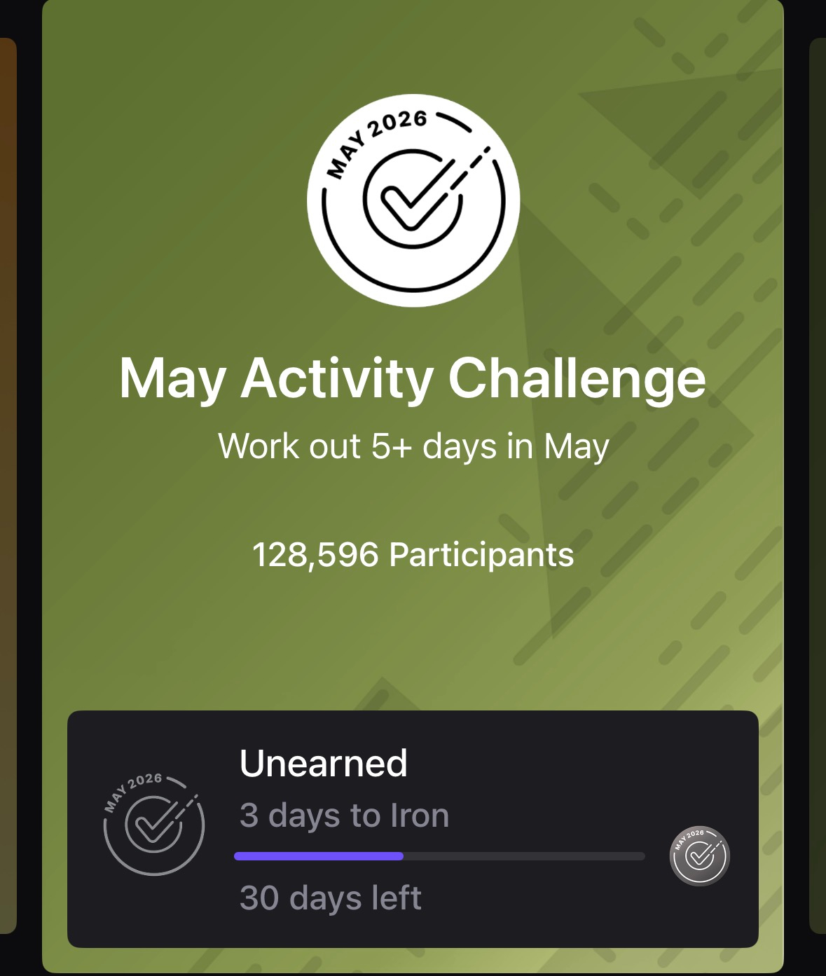 peloton monthly challenge new iron tier may 2026