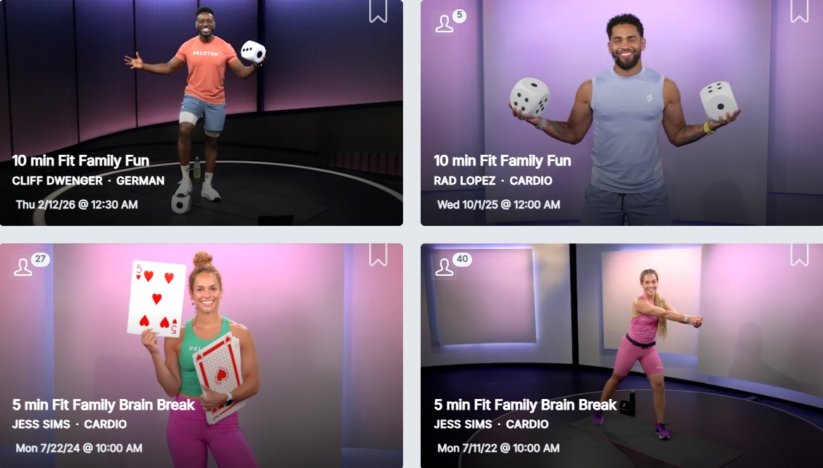 tips to stay active peloton family workouts