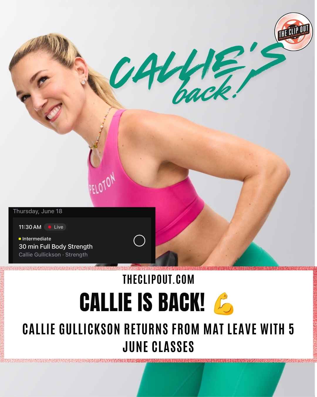 Callie Gullickson is back from maternity leave