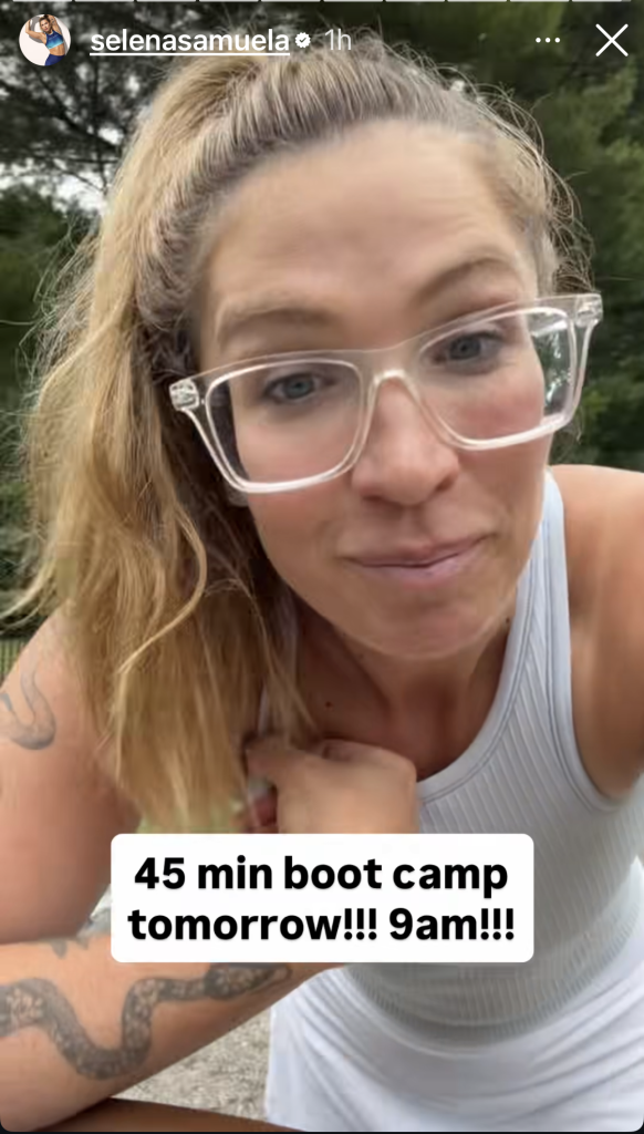 Selena Samuela Tread Bootcamp class listed on the Peloton schedule for Tuesday, June 23 at 9 a.m. ET