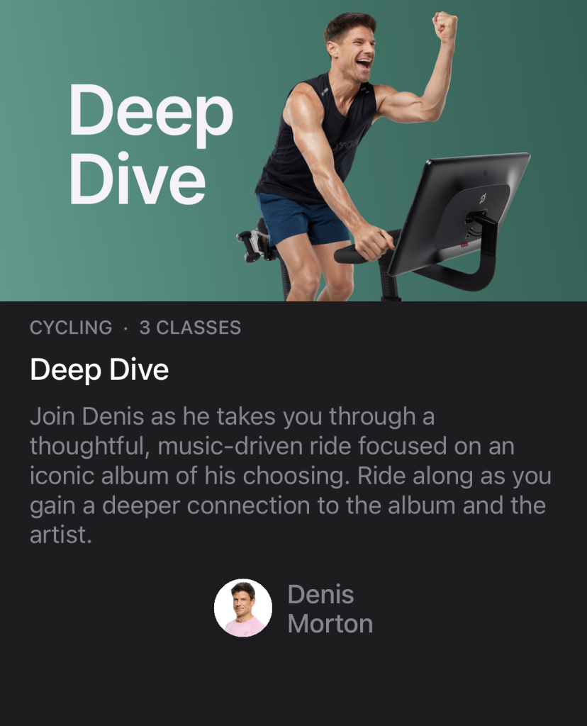 Three Denis Morton album rides now live together in one Peloton hub.