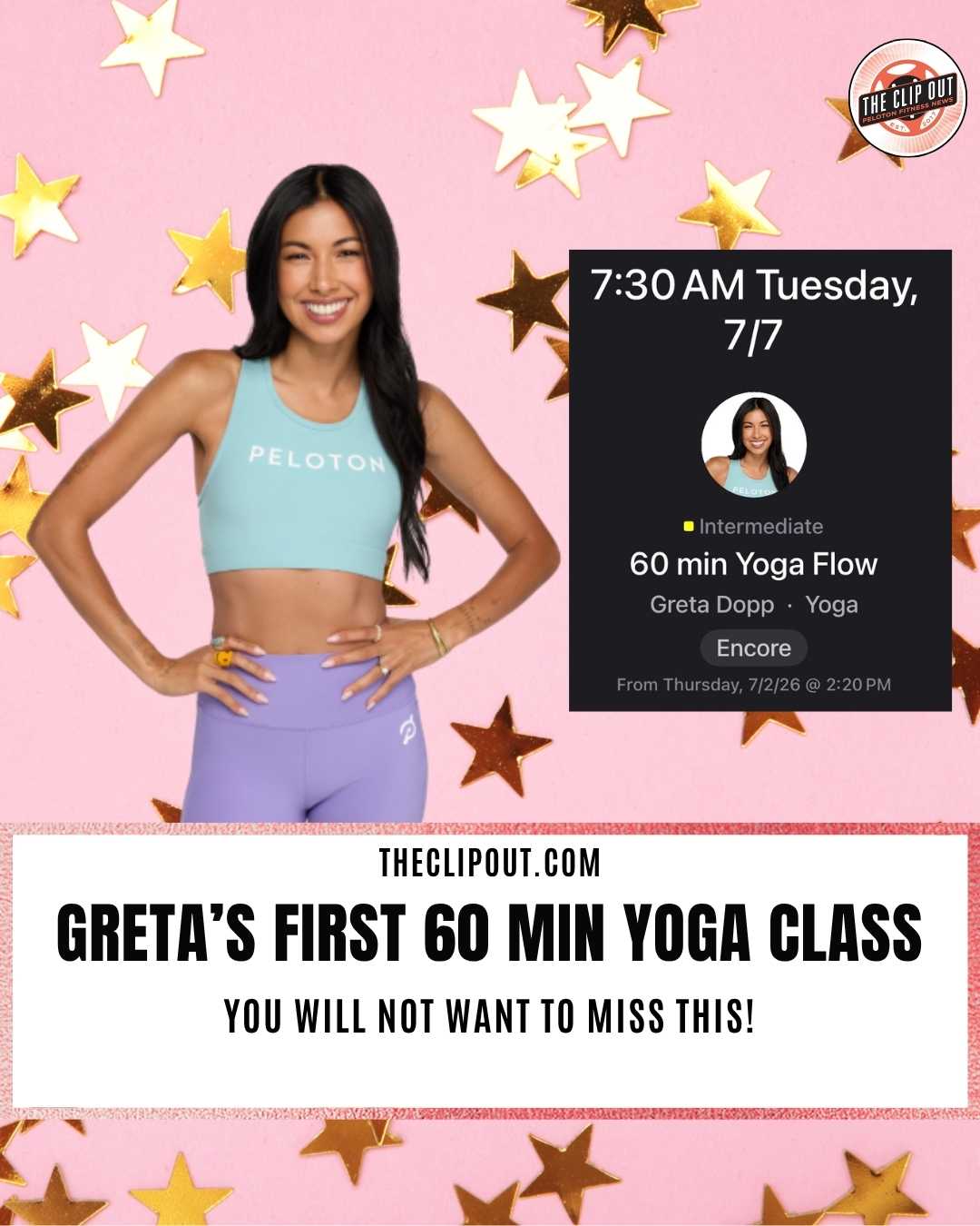 First 60 Minute Yoga Class Greta Dopp Peloton