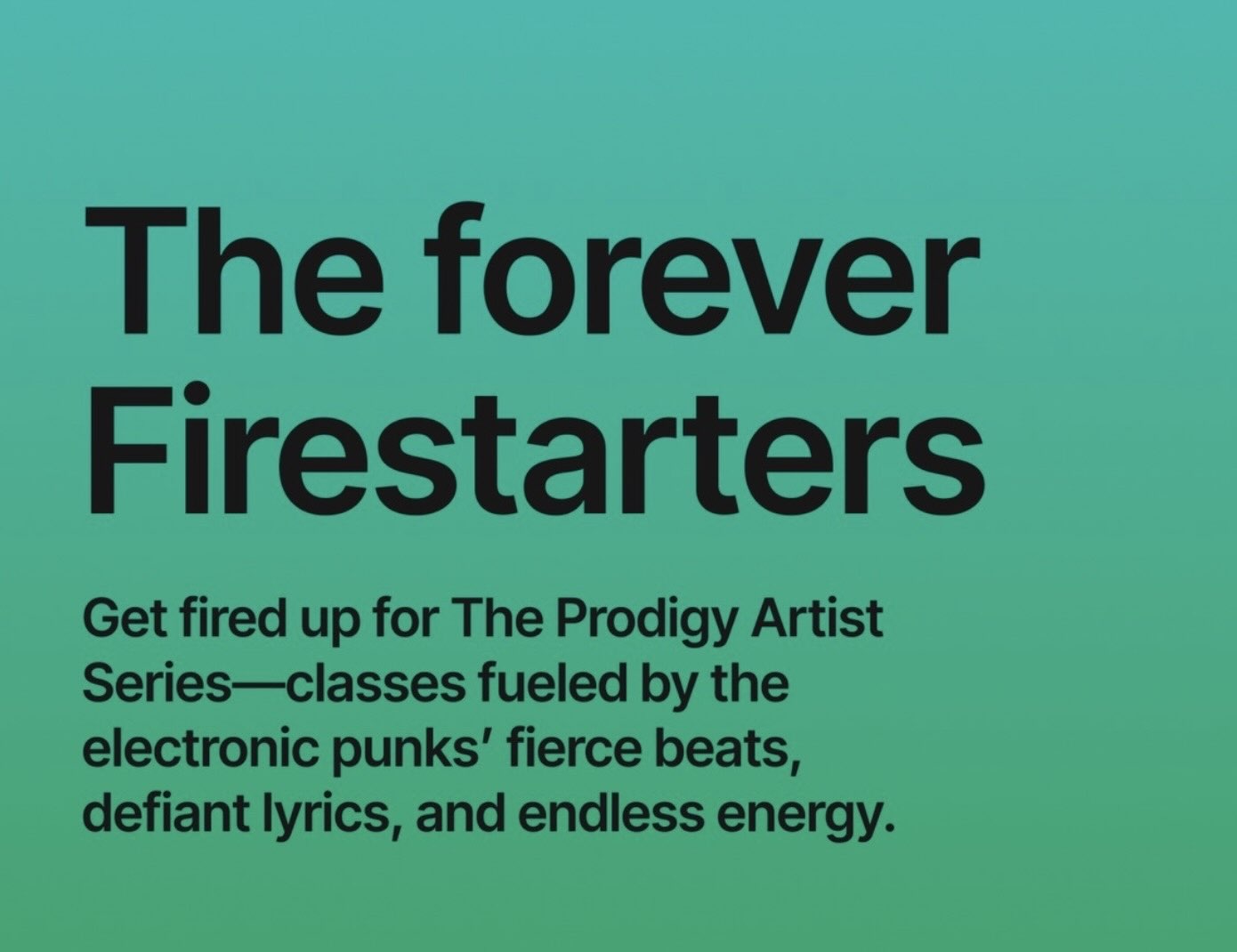 The Prodigy Artist Series Blurb
