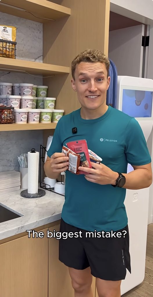 Matt Wilpers holds snacks while describing the biggest pre-run fueling tips mistake