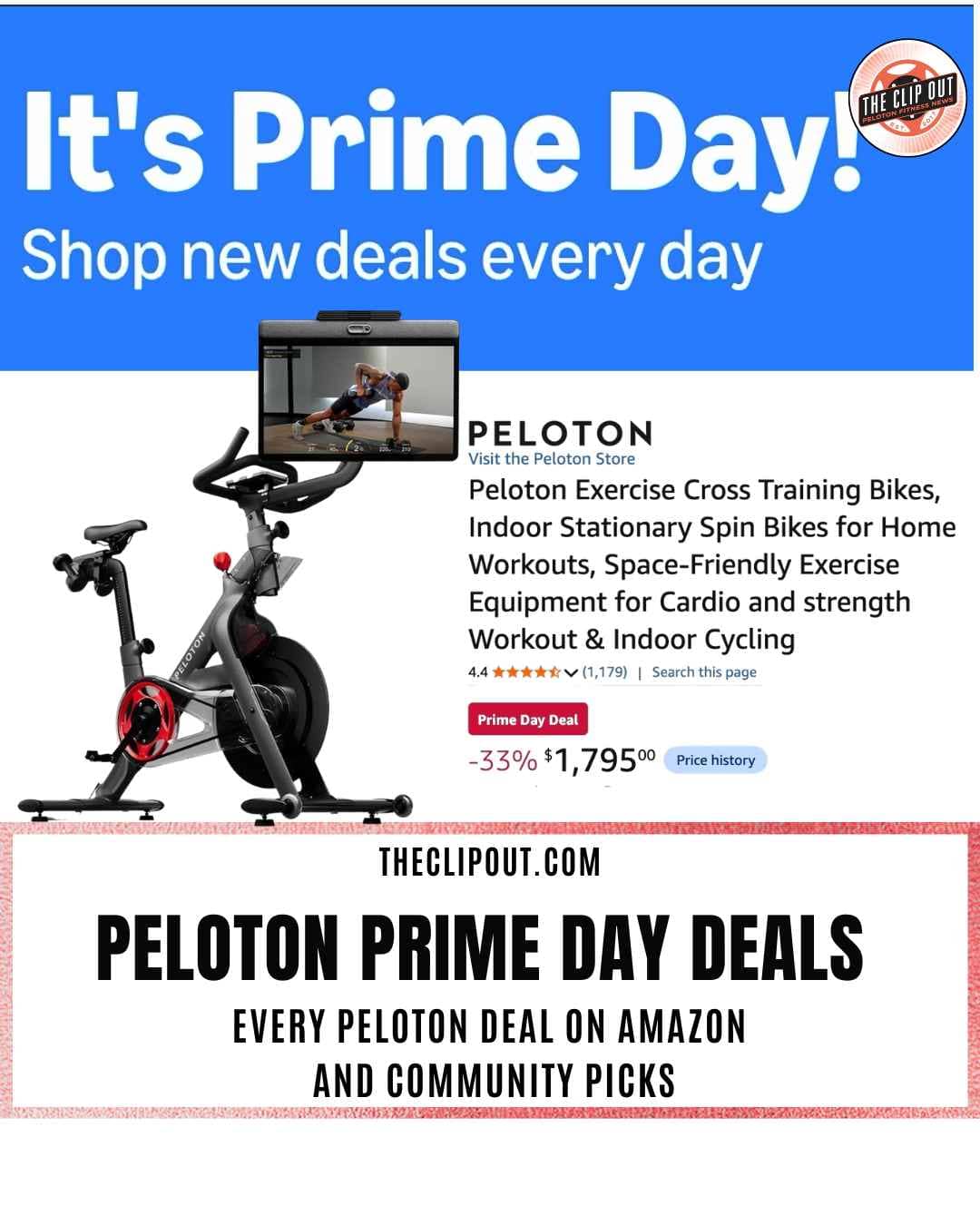 Peloton Prime Day deals on Bike+ displayed