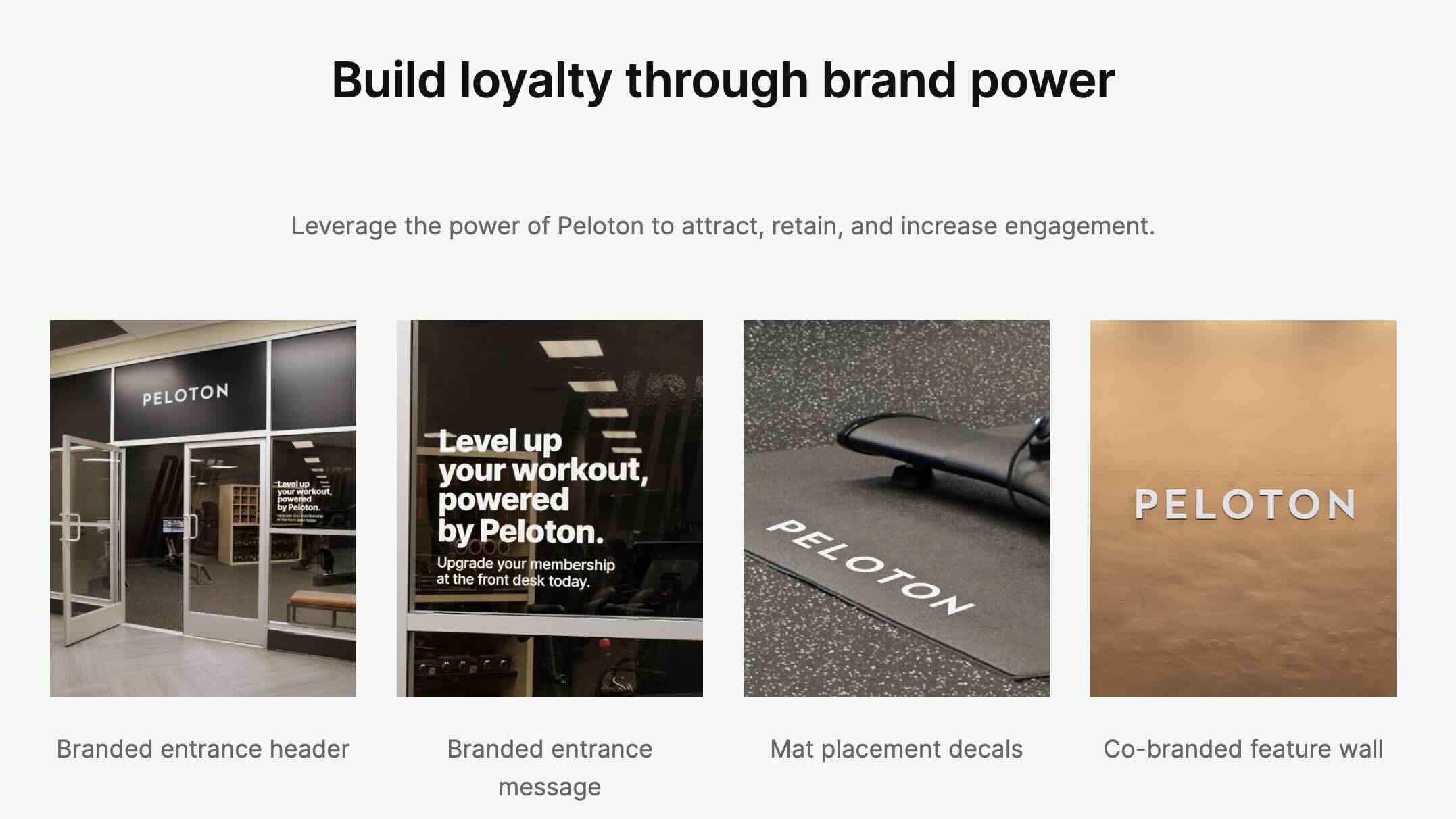 Peloton Spaces branding
