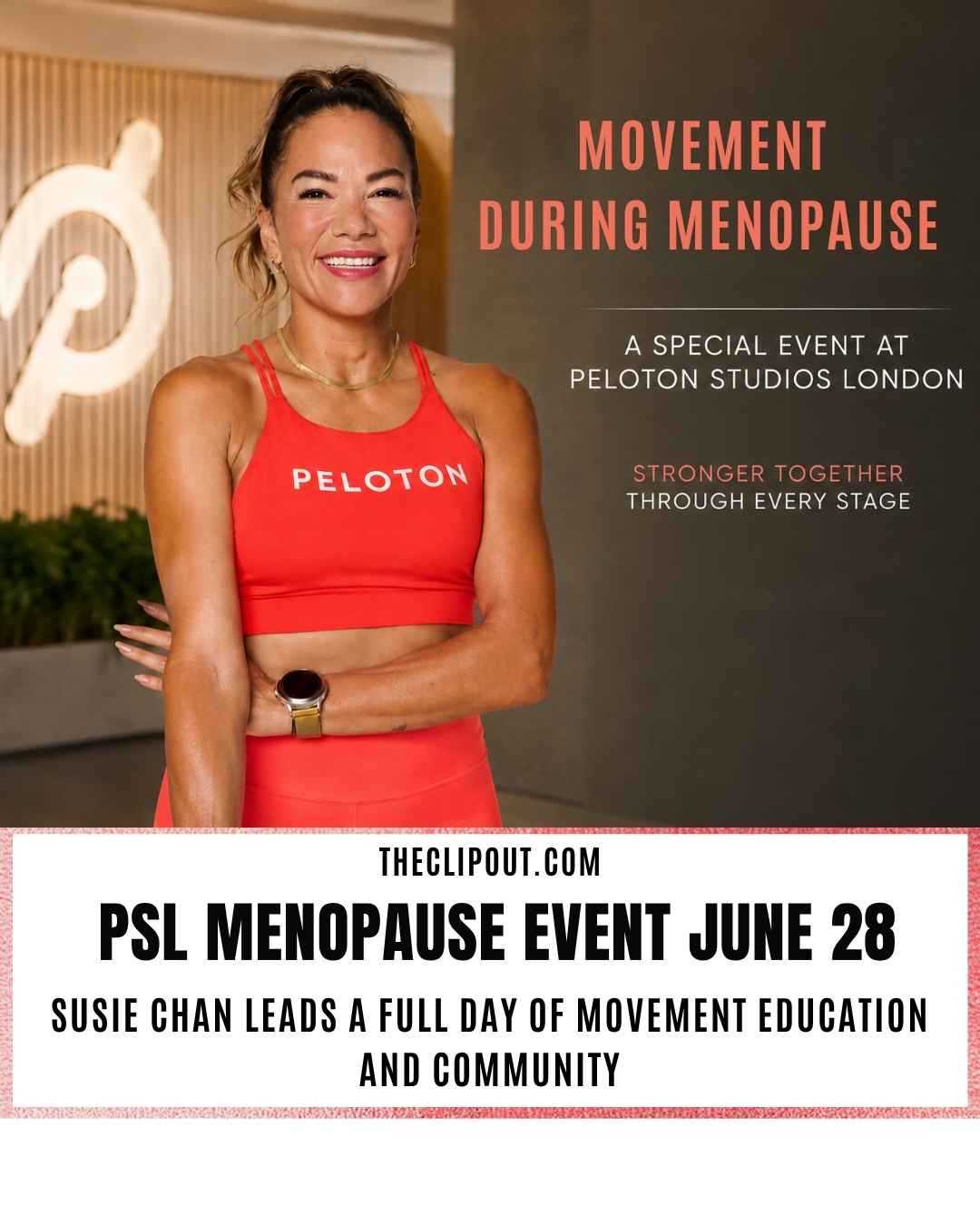 Peloton Studios London menopause event