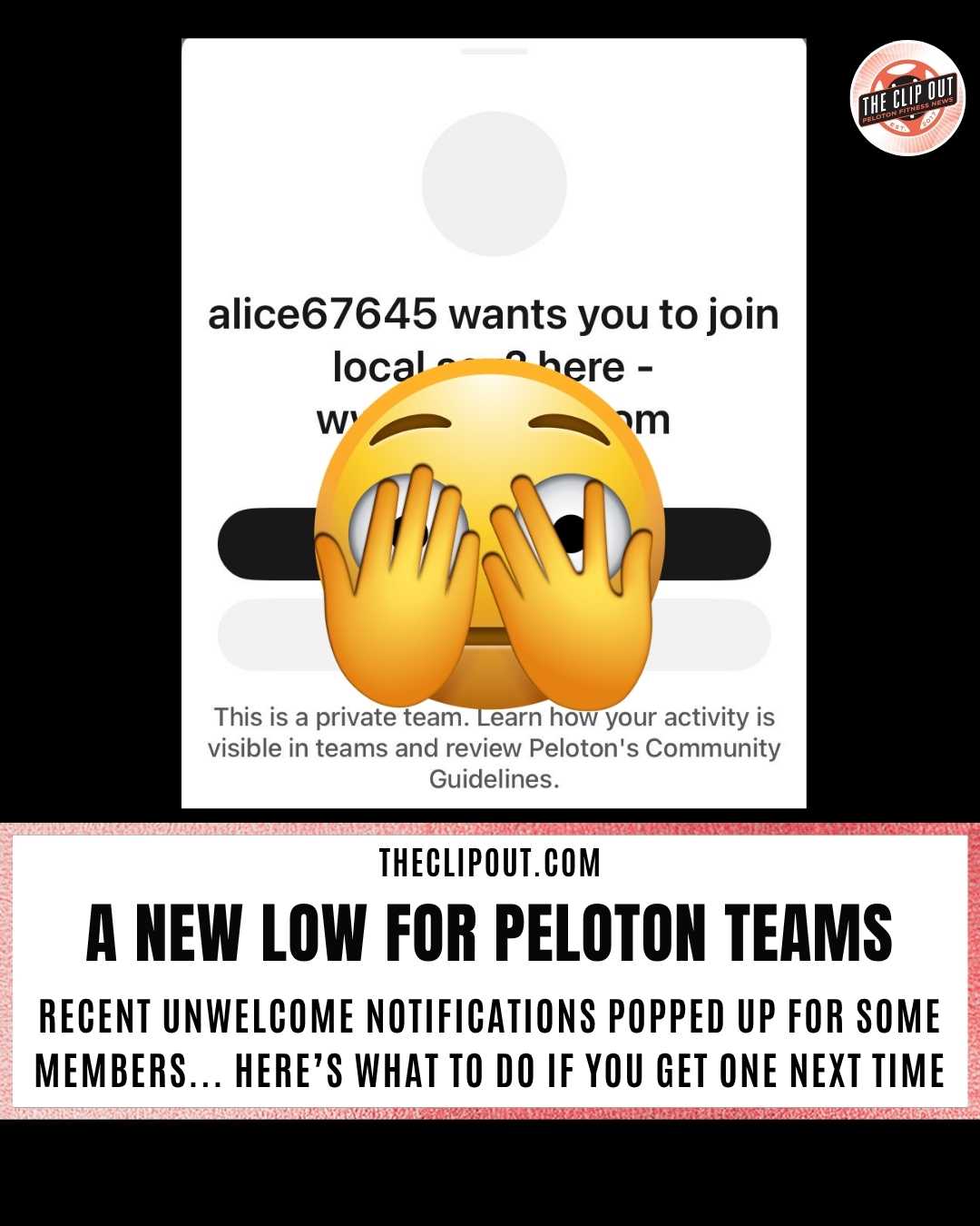 Peloton Teams Spam Is Now Showing Up in the App