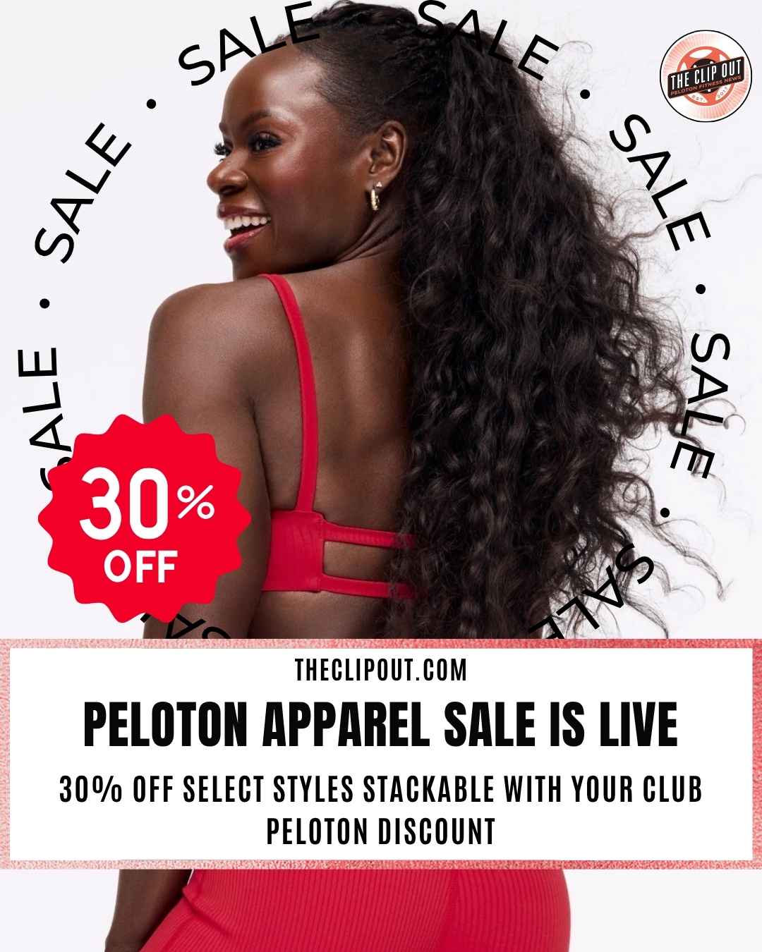 Peloton apparel sale Club Perks 30 percent off
