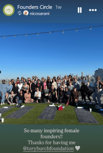 Tory Burch Rooftop Yoga Event
