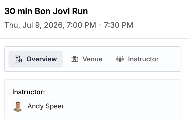 July Artist Series featuring Bon Jovi and Ne-Yo class schedule July 2026
