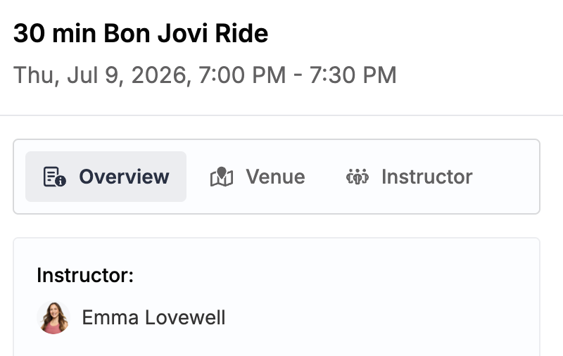 July Artist Series featuring Bon Jovi and Ne-Yo class schedule July 2026