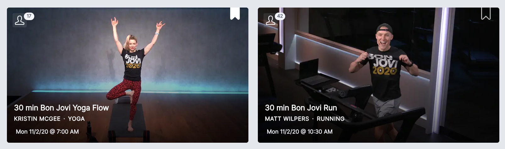 Existing classes 2020 Bon Jovi Artist Series