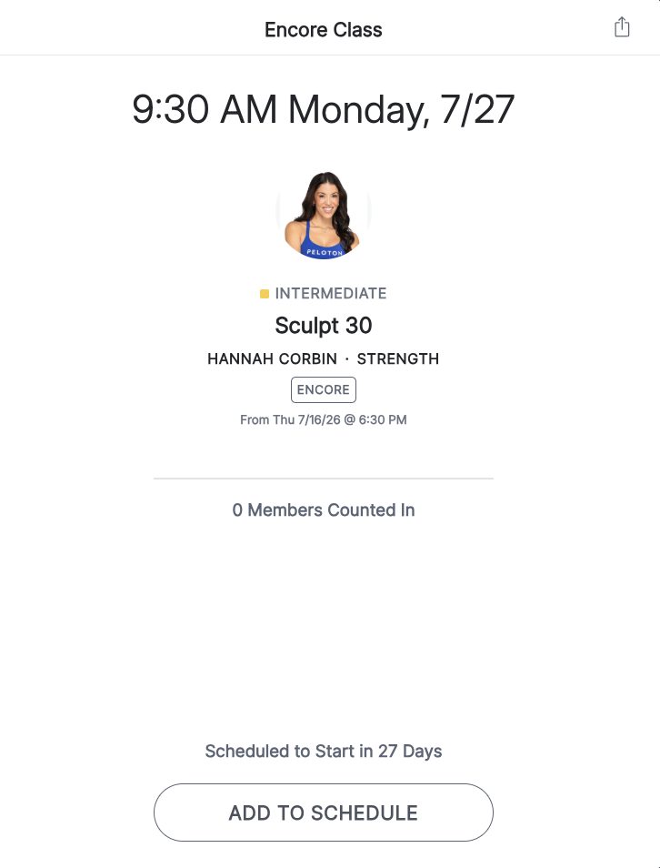 Peloton Sculpt 30 Class thumbnail