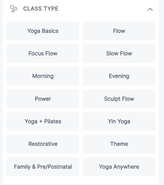 Peloton Sculpt 30 filter comparison to Yoga Sculpt Flow