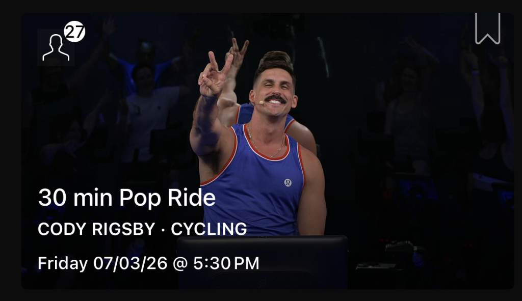 Cody Rigsby Peloton class with visiting Navy sailors during Fleet Week New YorkYou said: banner and socials