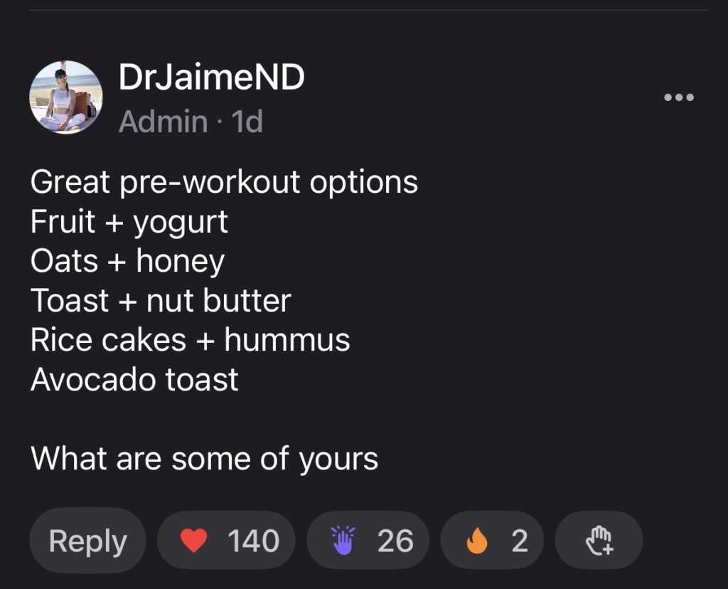 HiLit+ training pre-workout fueling tips from Dr. Jaime Schehr
