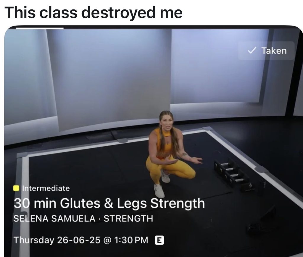 Selena Samuela Peloton classes lower body strength