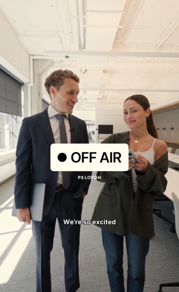 Peloton Off Air Episode 5 title card featuring Matt Wilpers and Olivia Amato
