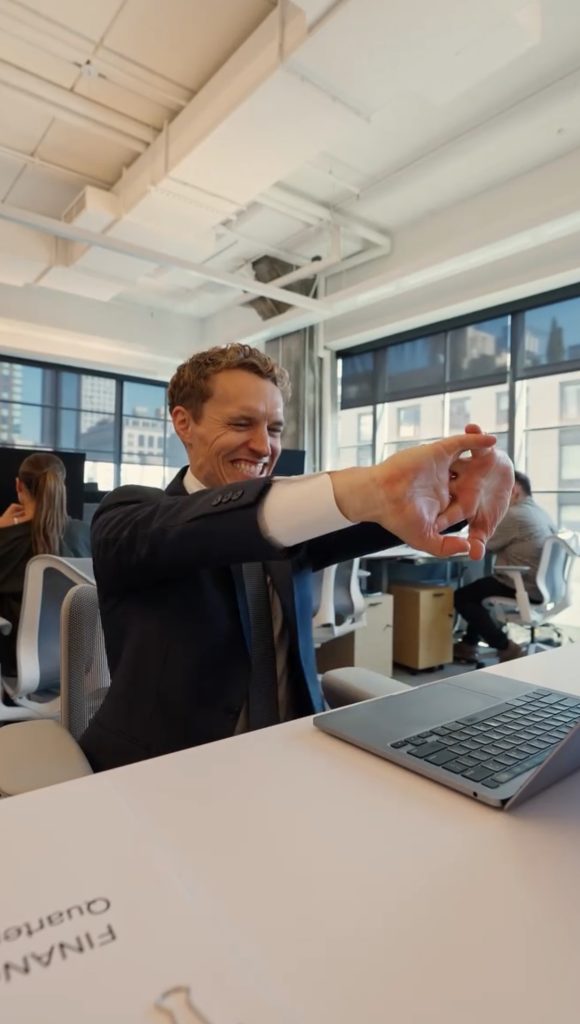 Peloton Off Air Episode 5 finance department scene with Matt Wilpers
