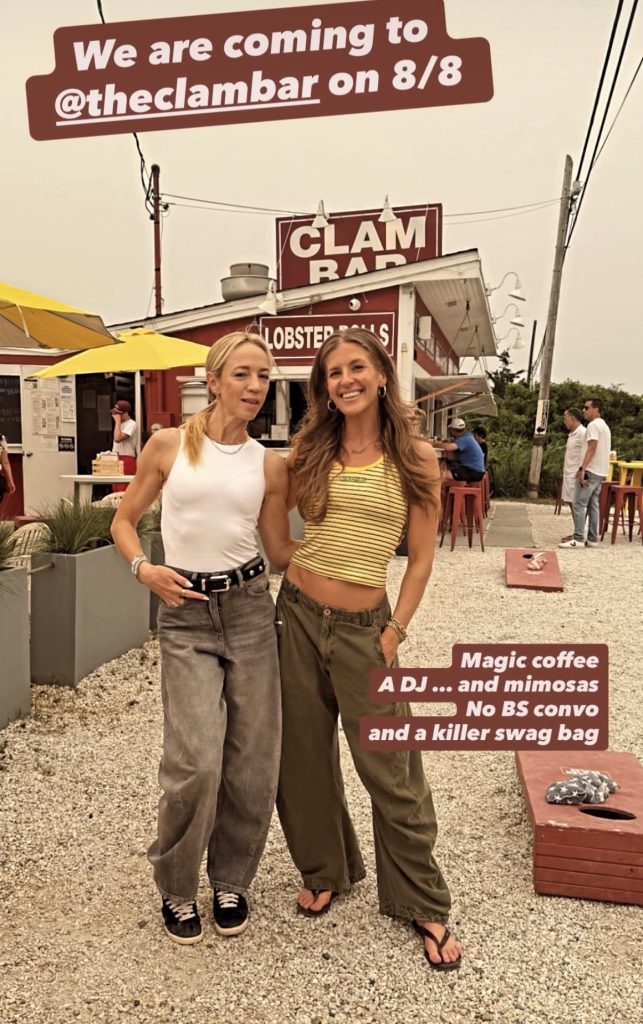 Rebecca Kennedy and Dr. Jaime Schehr at The Clam Bar ahead of their August 8 Amagansett event