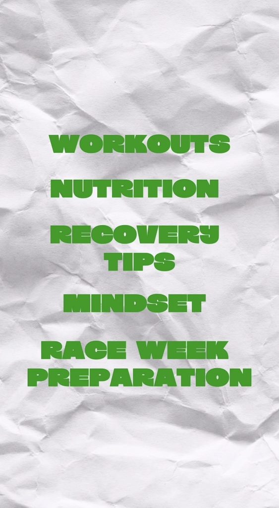 Matt Wilpers NYC Marathon Training program topics list