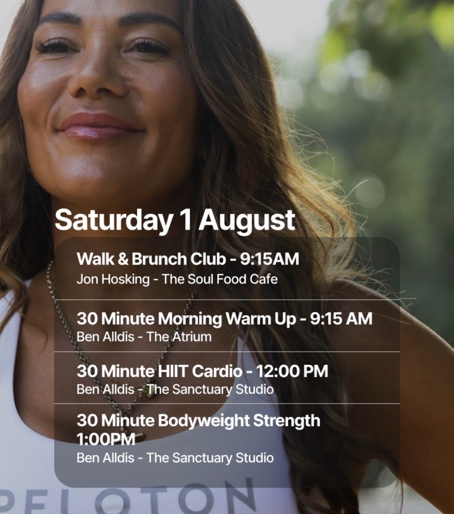 Peloton Wilderness Festival Schedule Saturday