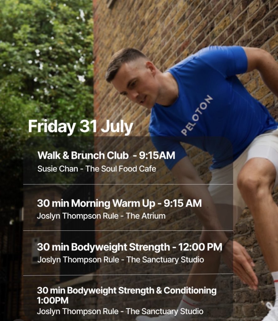 Peloton Wilderness Festival Schedule Friday