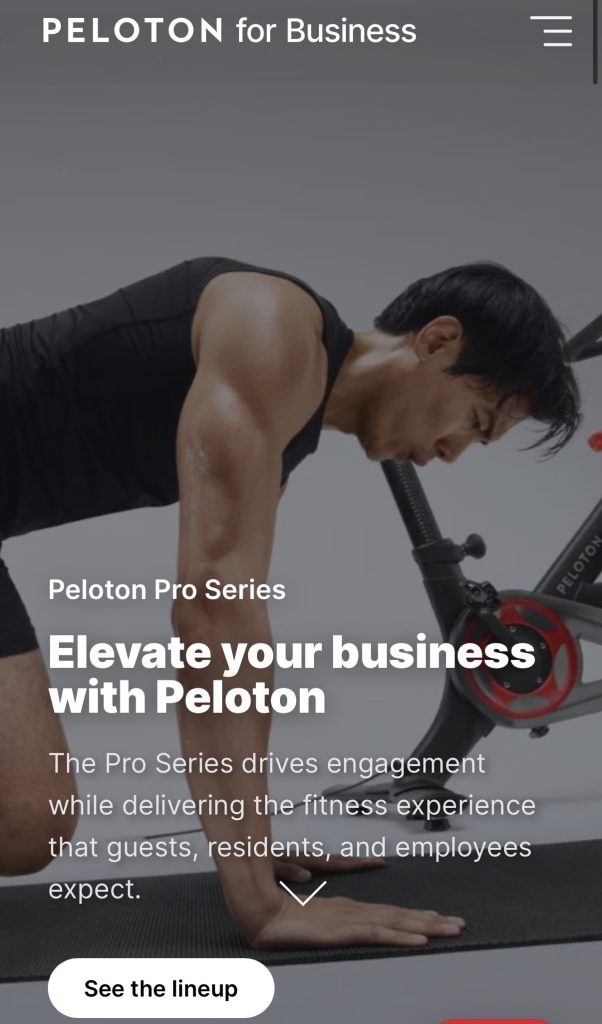 Peloton Commercial Product Manager work supports this Peloton for Business Pro Series lineup for gyms and hotels