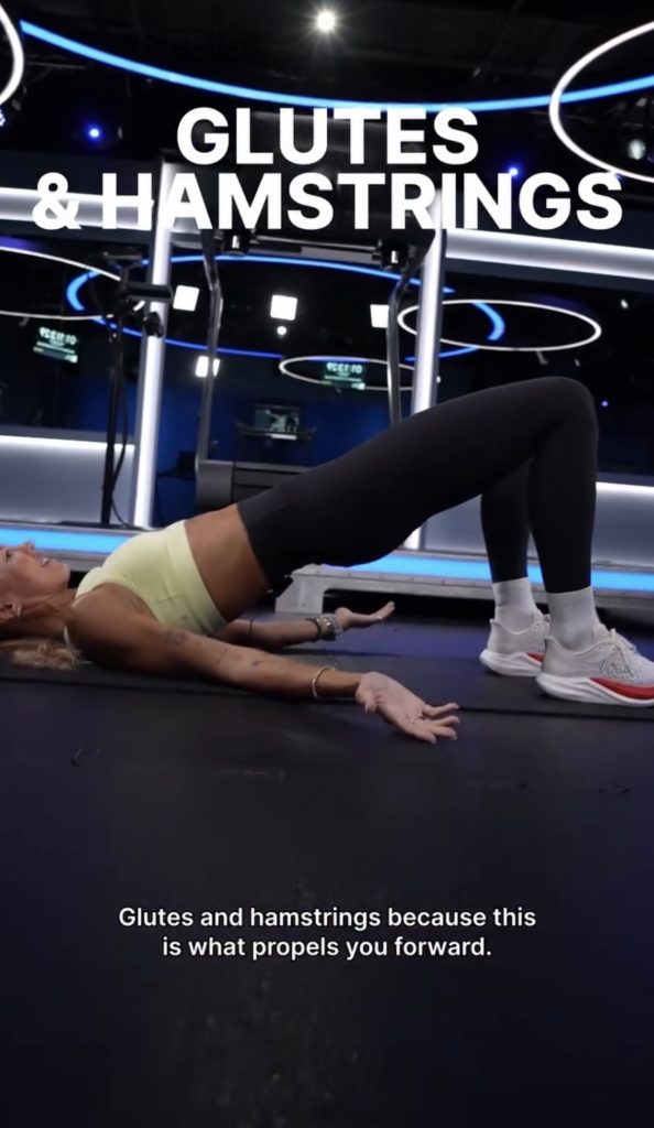 Becs Gentry Strength for Runners glute bridge exercise